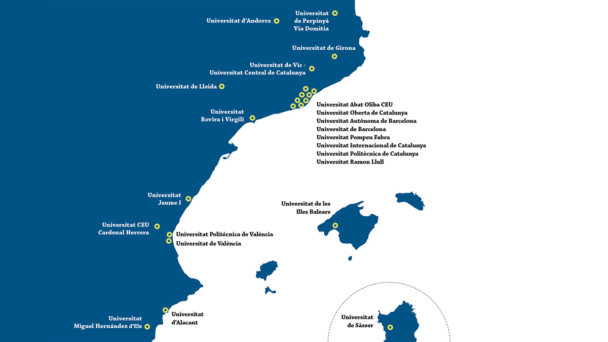 Xarxa Vives - mapa