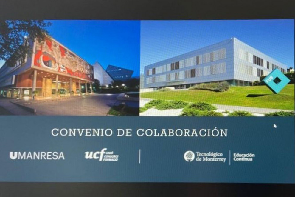 Signatura del conveni entre UCF, UManresa i el Tecnológico de Monterrey