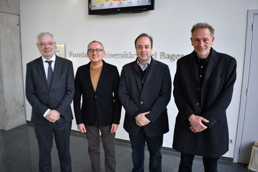 D'esquerra a dreta, Manel Jovells Cases, Manel Valls Martorell, Albert Giralt Cadevall i Toni Espinalt Freixas 