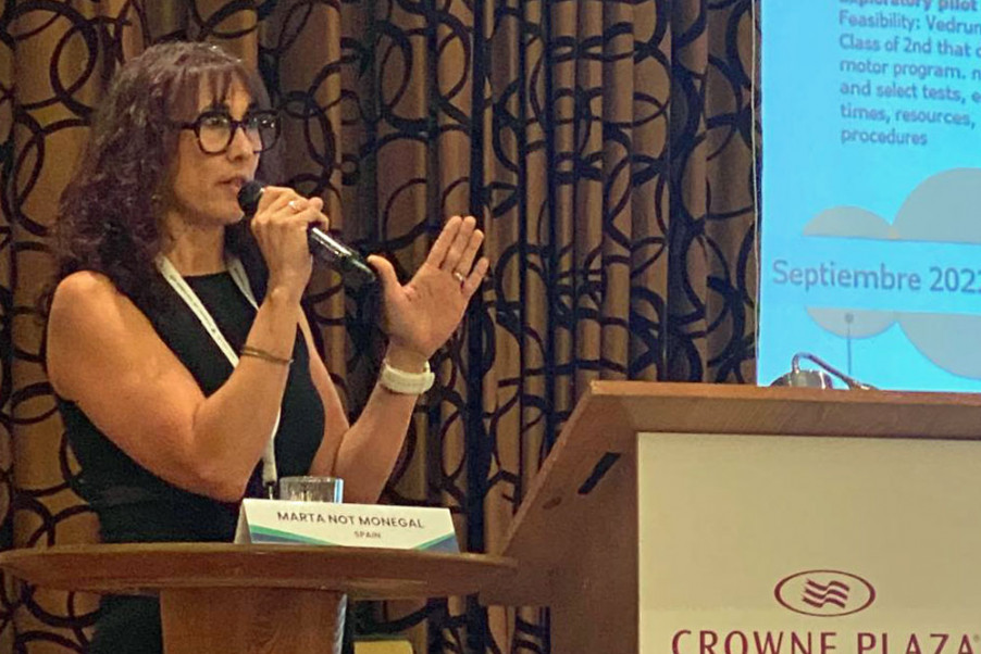 Marta Not durant la seva intervenció a la XXVII International INPP Conference a Chester