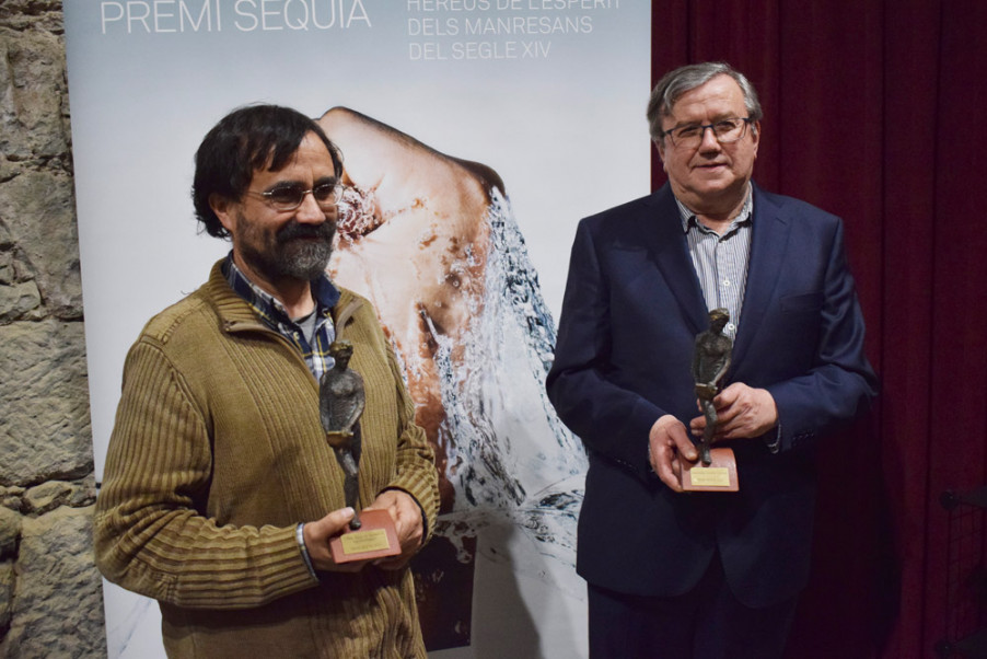 Jaume Brustenga i Francesc Comas han recollit avui el Premi Séquia 2022