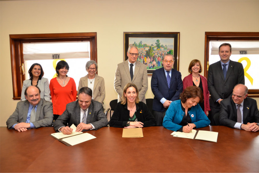 Signatura de renovació de l'acord federatiu entre la FUBages i la FUBalmes